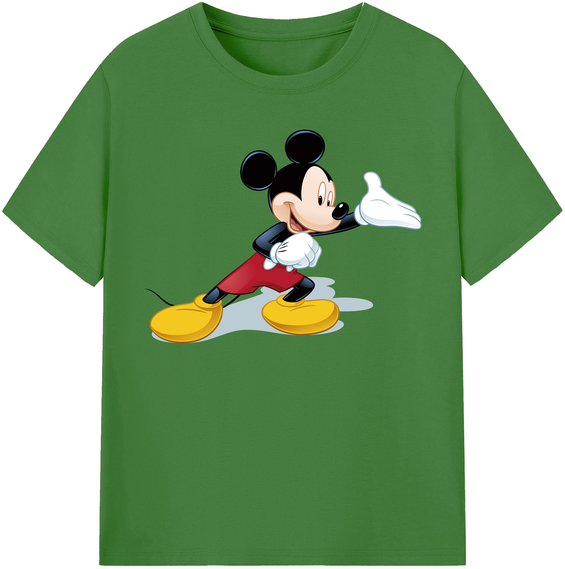 （画像用） ミッキーマウス Mickey Mouse レディースカジュアルプリントTシャツ（綿100％）